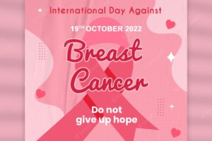 International day against breast cancer charity do not give up hope social media post template