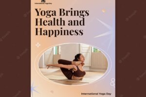 International yoga day poster template