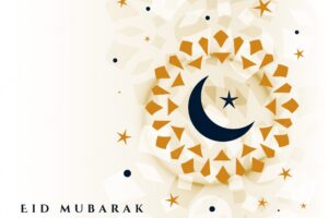 Islamic style decorative eid mubarak festival background