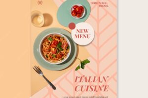 Italian cuisine flyer template