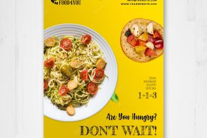 Italian food concept poster template