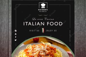 Italian food flyer template