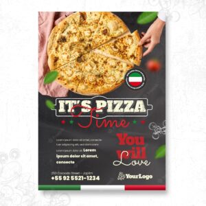 Italian food vertical flyer