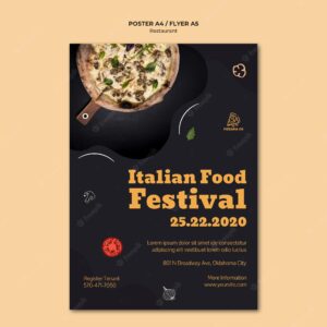 Italian restaurant flyer template