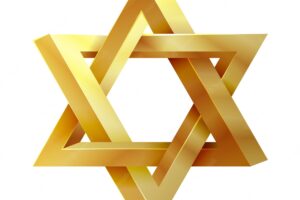 Judaism star. seal of solomon icon. david star, jewish star, icon israel star illustration