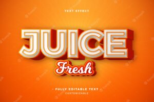 Juice fresh text effect