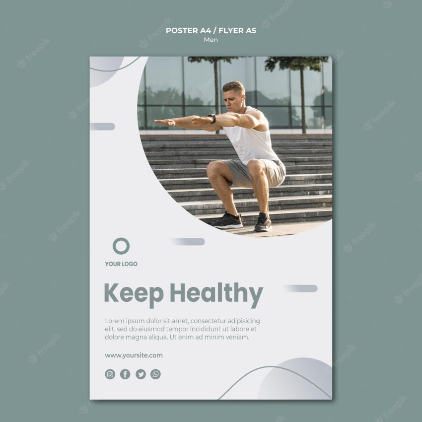 Keep yourself healthy poster template