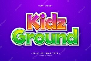 Kidz ground text effect