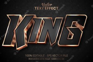 King editable text effect