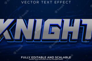 Knight text effect editable hero and king text style