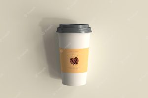 Large size paper coffee cup mockup