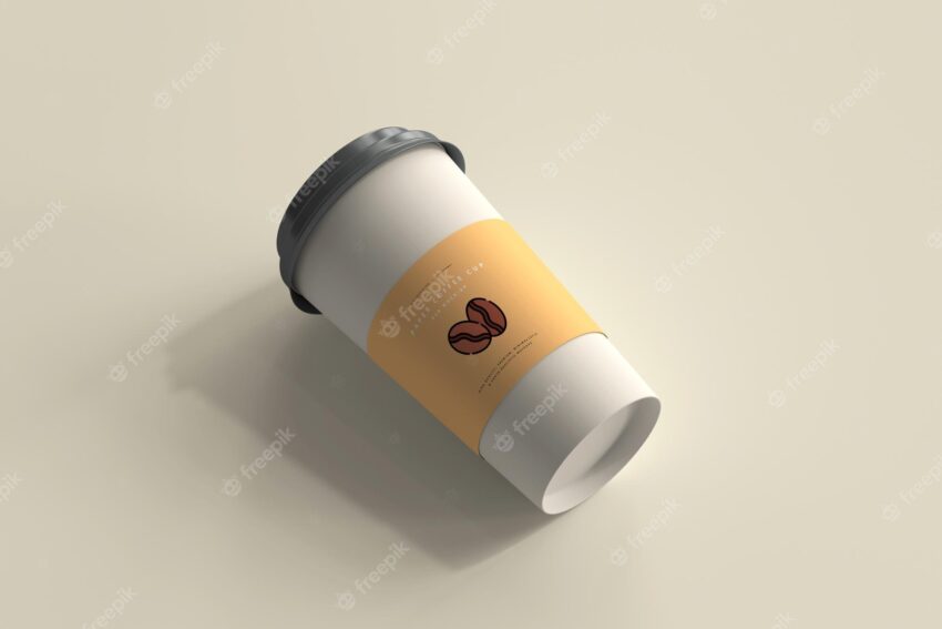 Large size paper coffee cup mockup