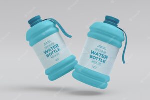 Large water bottle mockup