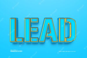 Lead blue and golden editable premium psd text effect