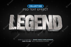 Legend 3d custom text effect