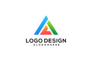 Letter a gradation logo design
