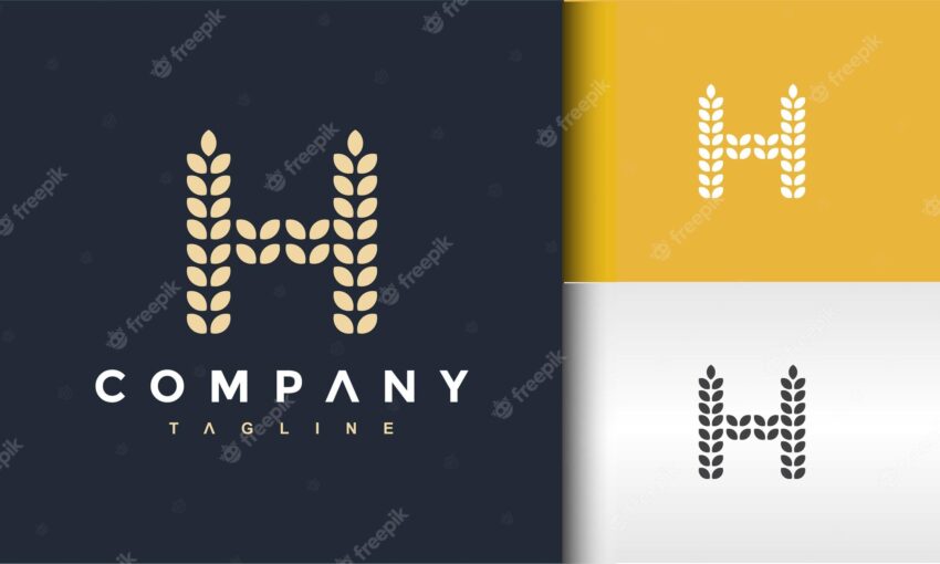 Letter h rice logo