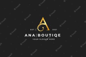 Letter a luxury boutique logo design template