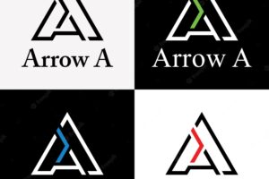 Letter a monogram alphabet elegant style identity business forward logo design vector