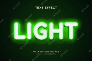 Light text effect design
