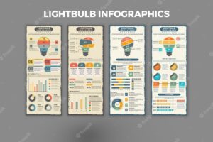 Lightbulb infographic template