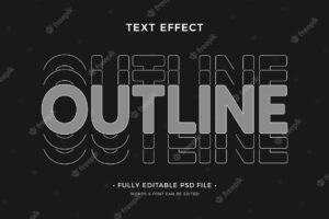 Lines text effect