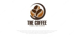 Logo bean of coffee in hand