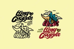Logo king coffee vector illustration template with simple elegant design good for any industry