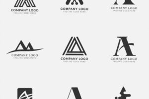 Logos with the letter a, collection