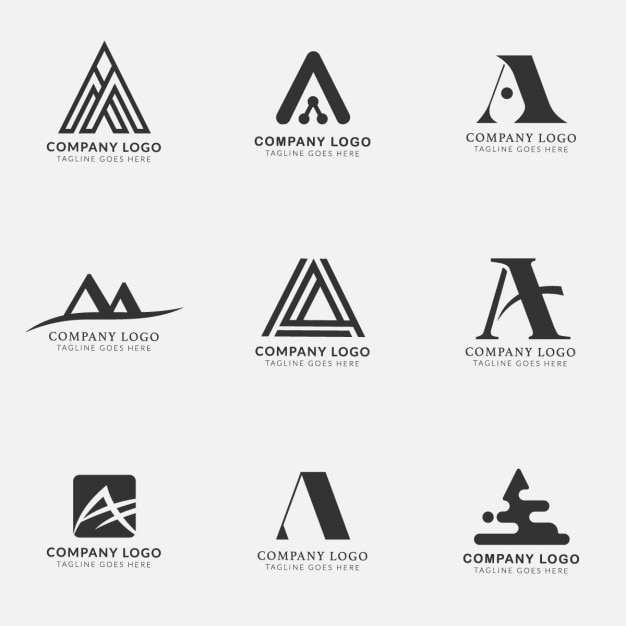 Logos with the letter a, collection