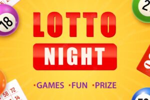 Lotto night realistic vertical poster