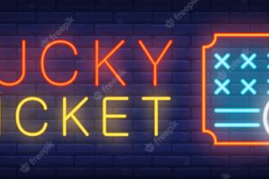 Lucky ticket neon sign