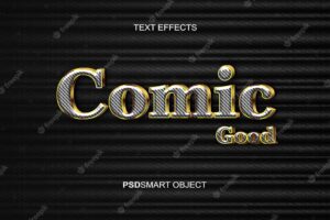 Luxury editable text effect comic good 3d text style