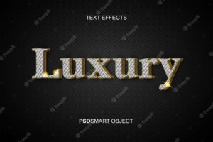Luxury editable text effect luxury gold 3d text style