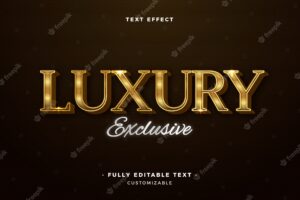 Luxury exclusive text effect