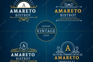 Luxury vintage business logo collection