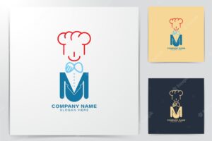 Master chef logo ideas. inspiration logo design. template vector illustration. isolated on white background