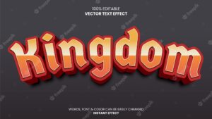 Medieval cartoon style text effect