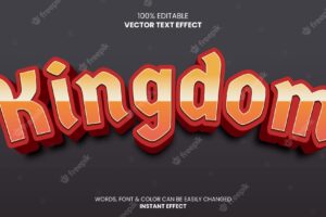 Medieval cartoon style text effect
