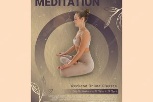 Meditation and mindfulness class poster
