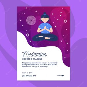 Meditation and mindfulness flyer design