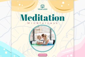 Meditation and mindfulness flyer style