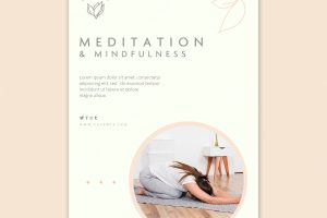 Meditation and mindfulness poster design