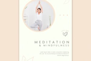 Meditation and mindfulness poster style