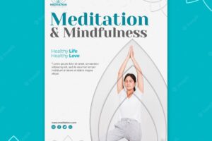 Meditation poster template theme