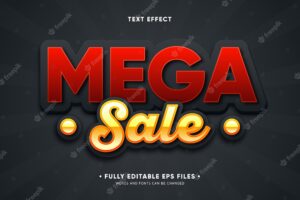 Mega sale text effect