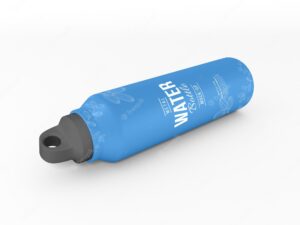 Metal water bottle branding mockup