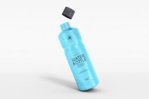 Metal water bottle branding mockup