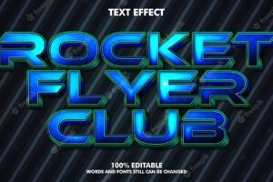 Metallic blue and cinematic editable text effects