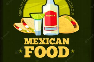 Mexican restaurant vector menu design